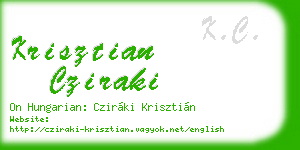 krisztian cziraki business card